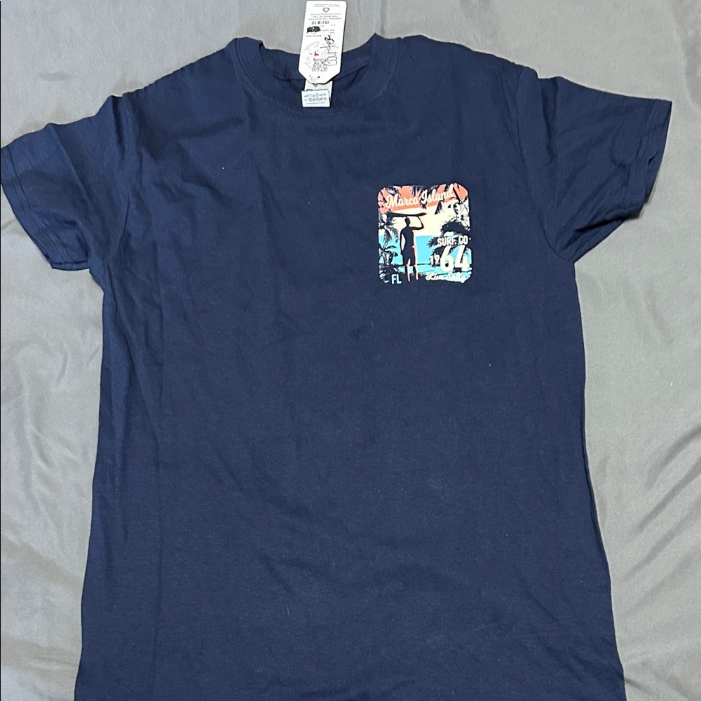 Marco Island Navy Graphic Tee